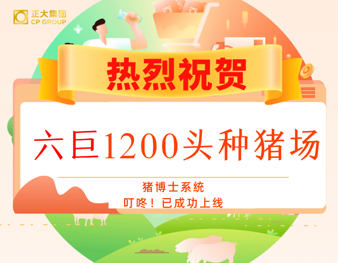 热烈祝贺六巨1200头种猪场猪博士系统成功上线！