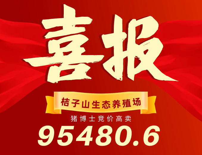 热烈祝贺桔子山生态养殖场竞价高卖95480.6元！