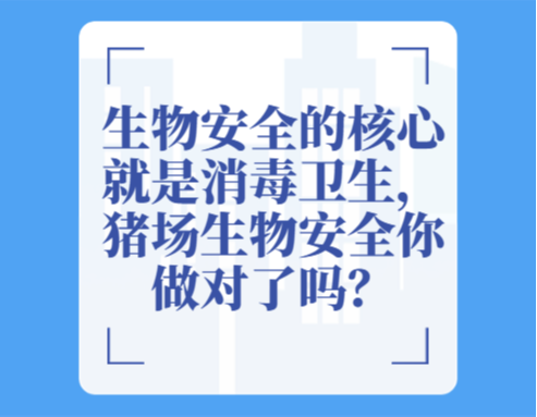 生物安全的核心就是消毒卫生，猪场生物安全你做对了吗？