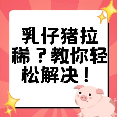 乳仔猪拉稀？教你轻松解决！