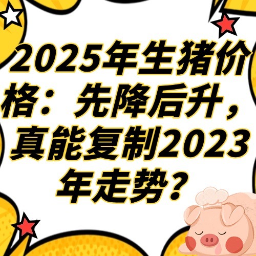 2025年生猪价格：先降后升，真能复制2023年走势？