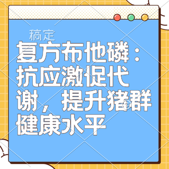 复方布他磷：抗应激促代谢，提升猪群健康水平