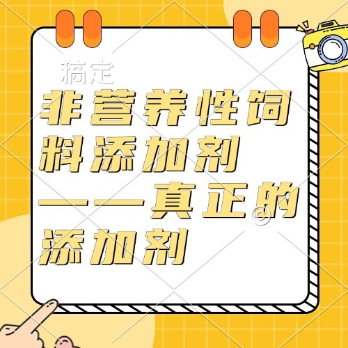 非营养性饲料添加剂&mdash;&mdash;真正的添加剂