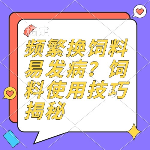频繁换饲料易发病？饲料使用技巧揭秘