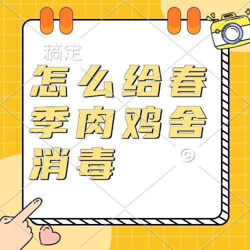 怎么给春季肉鸡舍消毒