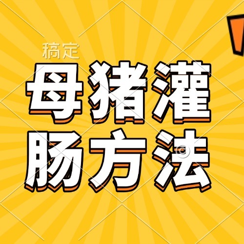母猪灌肠方法