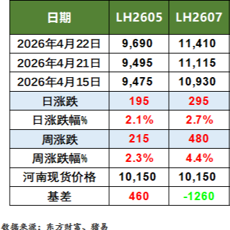 猪价行情及生猪期货行情动态（2026.4.23）