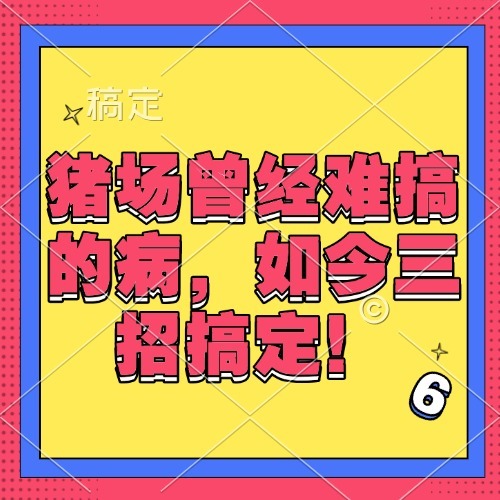 猪场曾经难搞的病，如今三招搞定！