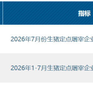 2026 年 7 月生猪屠宰数据简评