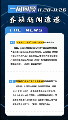 养殖新闻一周速递（11.20-11.26）